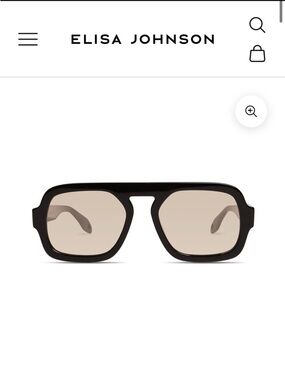 Elisa Johnson Women’s Black Oversized Square Sunglasses